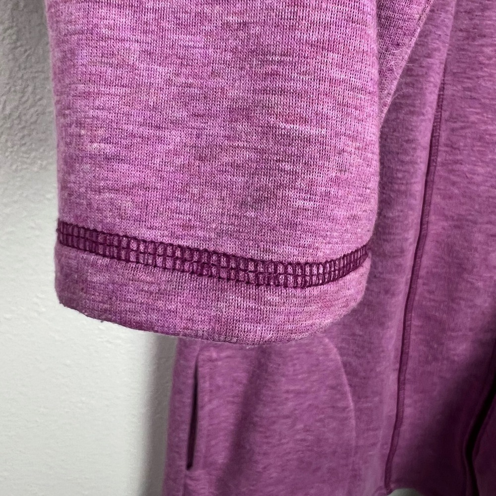 Cuddl Duds Zip Up Jacket Womens Large‎ Purple Sherpa Collar Fleece Lined Pockets - Picture 5 of 10